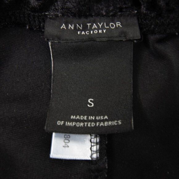 NEW‎ Ann Taylor black velvet legging pants, size S - Picture 6 of 10